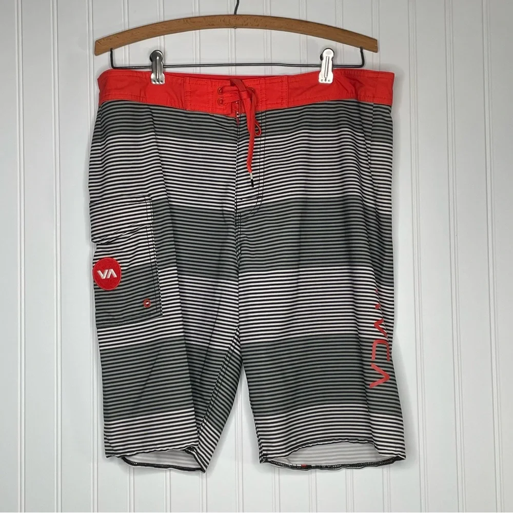 RVCA Civil Stripe Swim Board Shorts